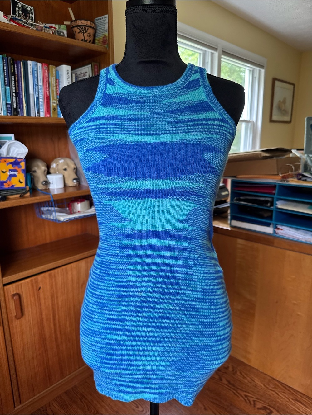 Princess Polly Blue Striped Knit mini dress